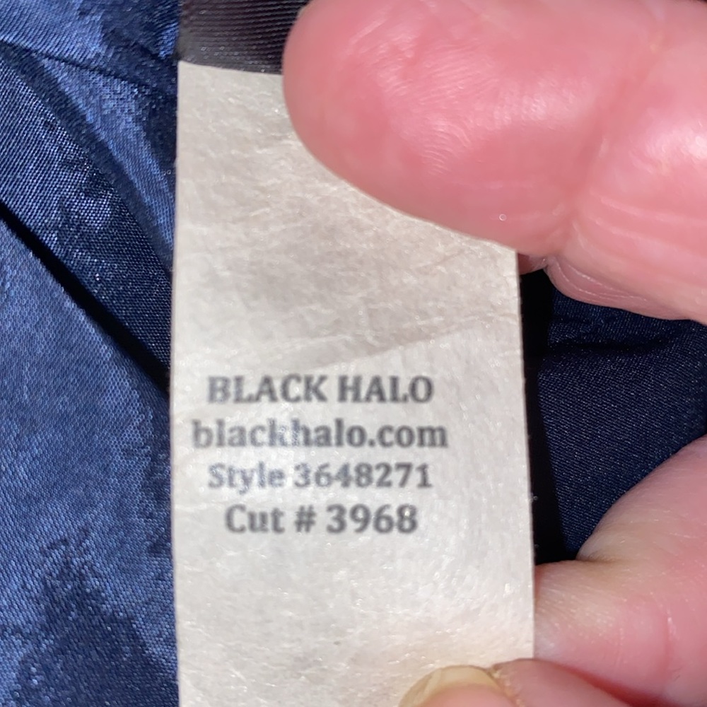 Navy & Lace Dress by Black Halo - Picture 11 of 11
